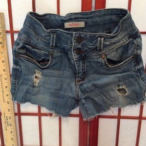 Refuge Distressed Denim Cutoff Shorts